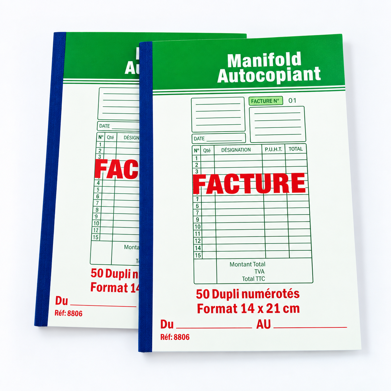 Carnet de factures autocopiantes – 50 duplicata