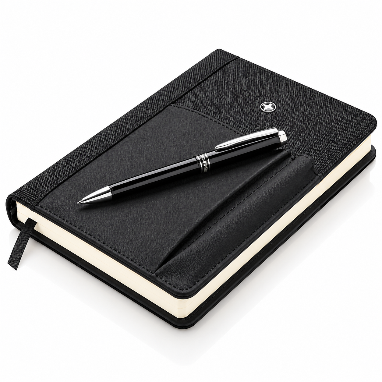 Carnet de notes professionnel avec stylo