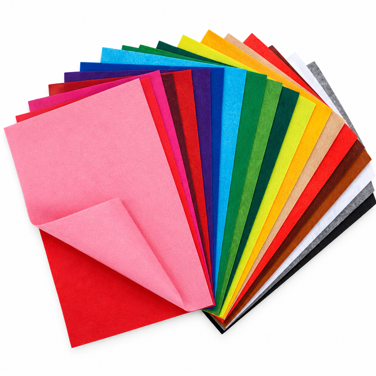Feuilles de feutrine multicolores pour loisirs créatifs