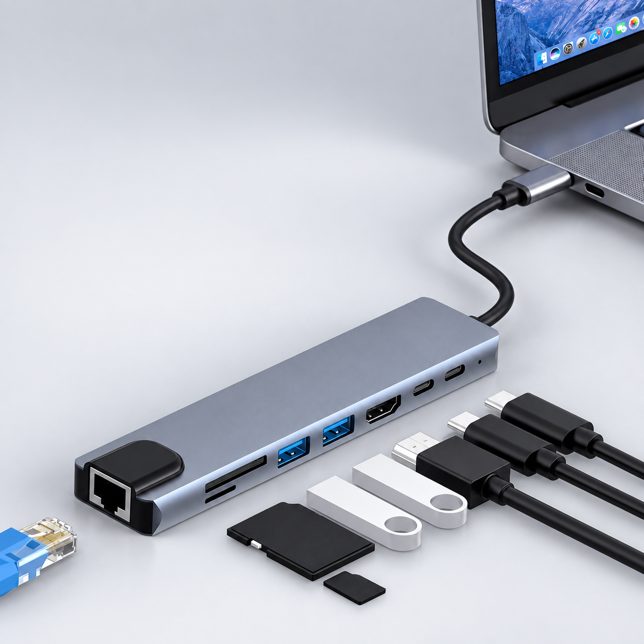 Hub USB-C multifonction – Adaptateur multiport